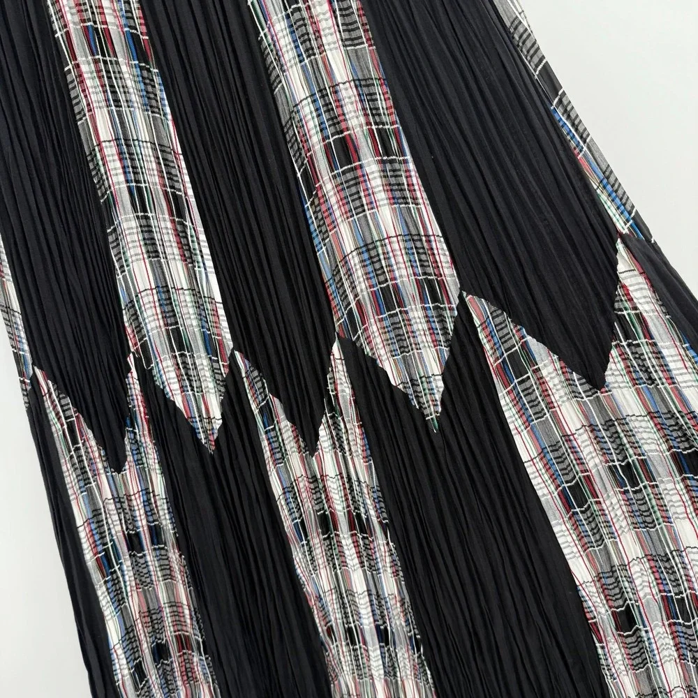 Vintage‎ Longhorn Niver Western Elastic waist Long Maxi skirt size medium plaid